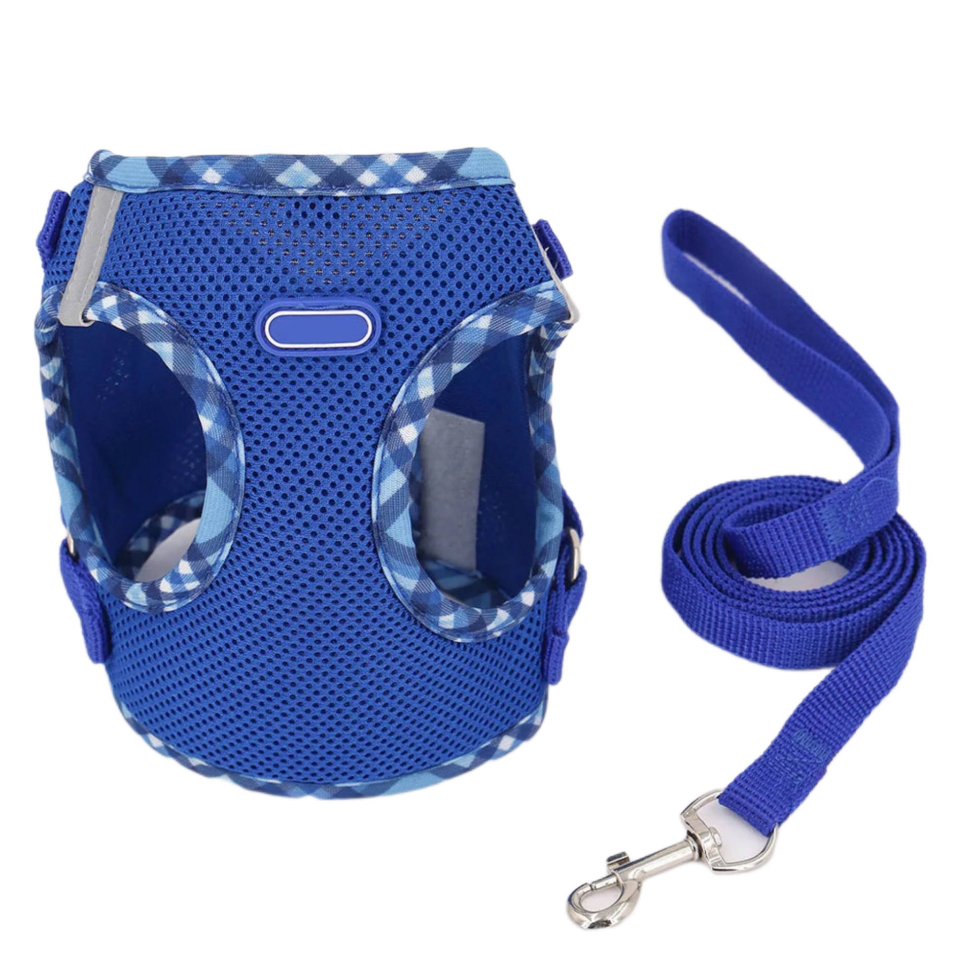 Plaid-Trim Reflective Harness