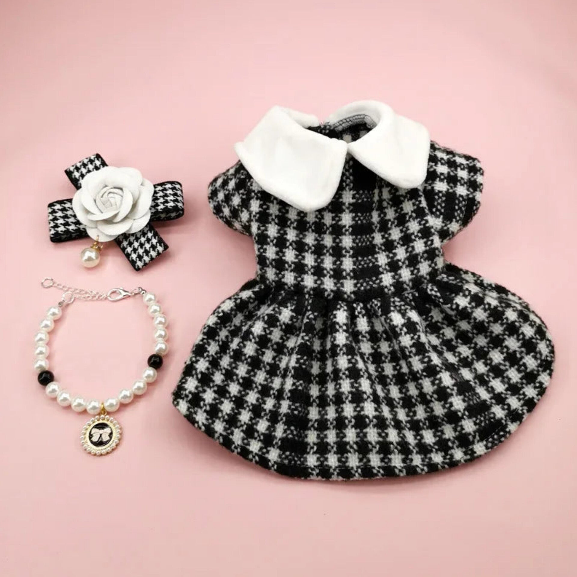 Chewnel Houndstooth Dress