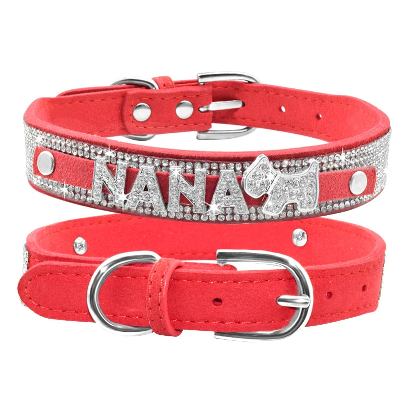 Bling Rhinestone Personalized Collar