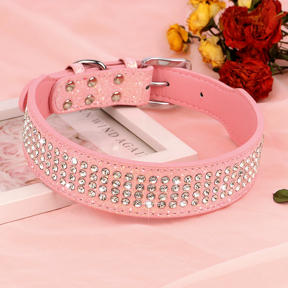 4 Row Rhinestone Collar