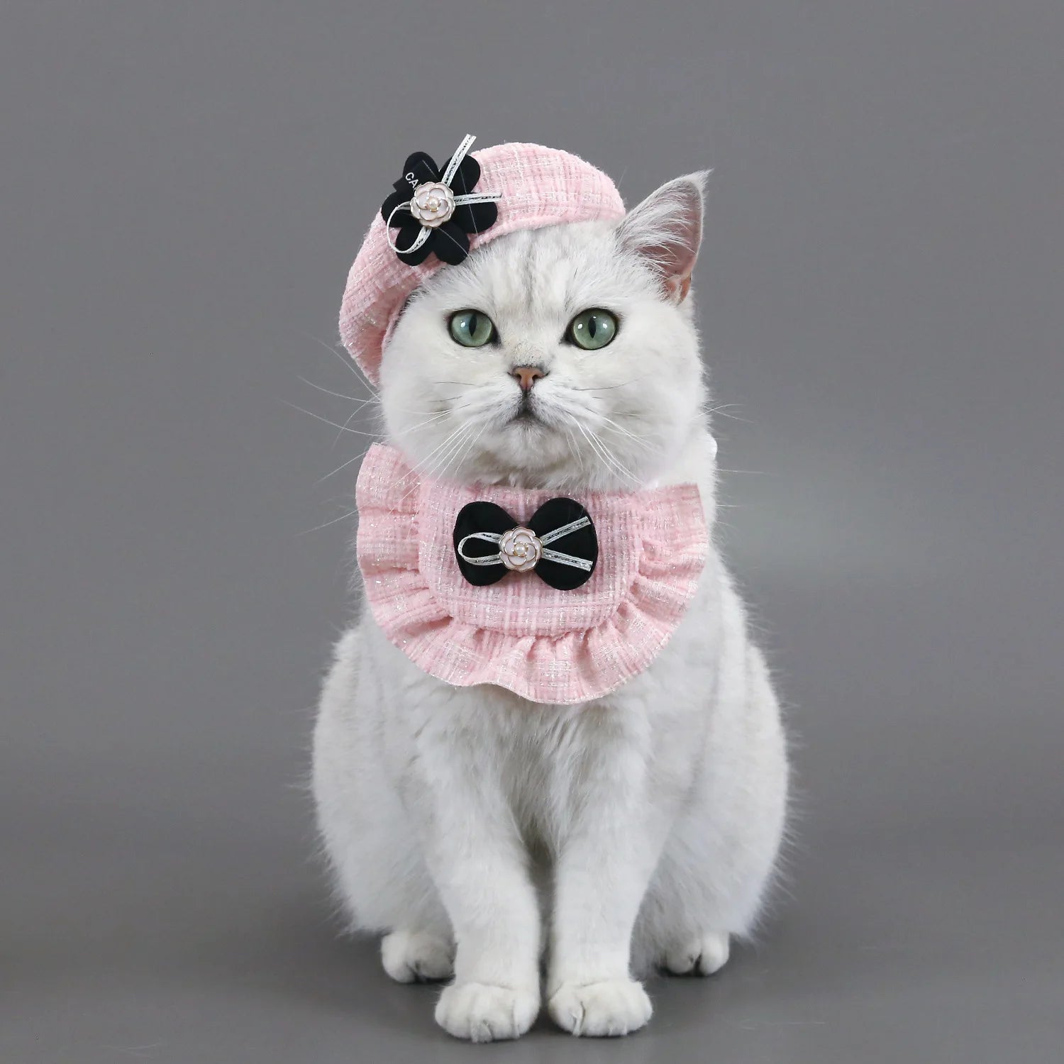 Coco Chewnel Knitted Beret and Bandana