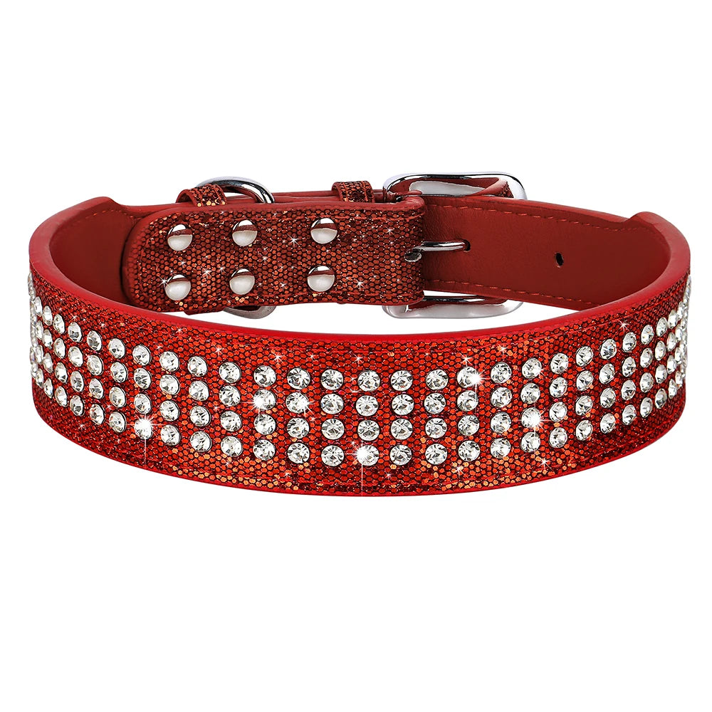 4 Row Rhinestone Collar
