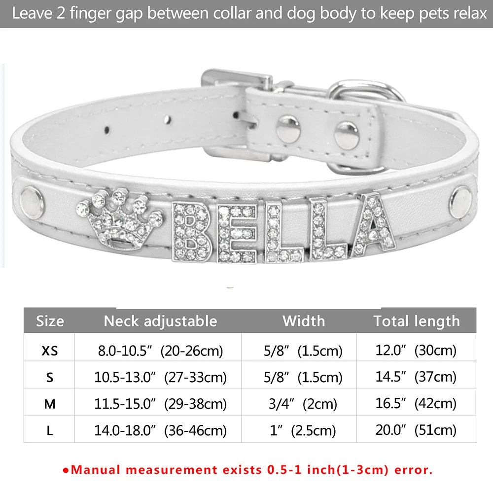 Sparkle Rhinestone Personalized Collar