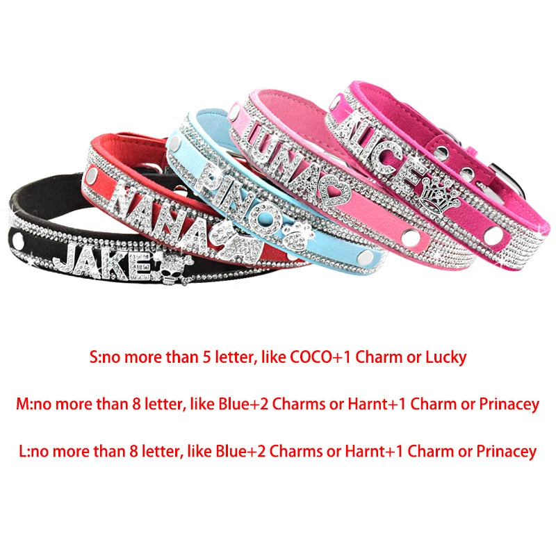 Bling Rhinestone Personalized Collar