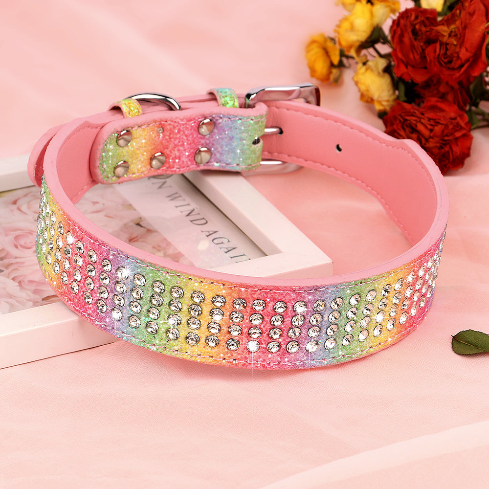 4 Row Rhinestone Collar