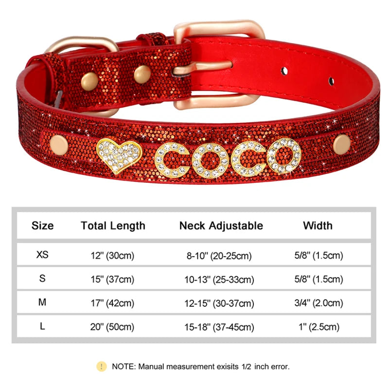 Sparkle Rhinestone Personalized Collar