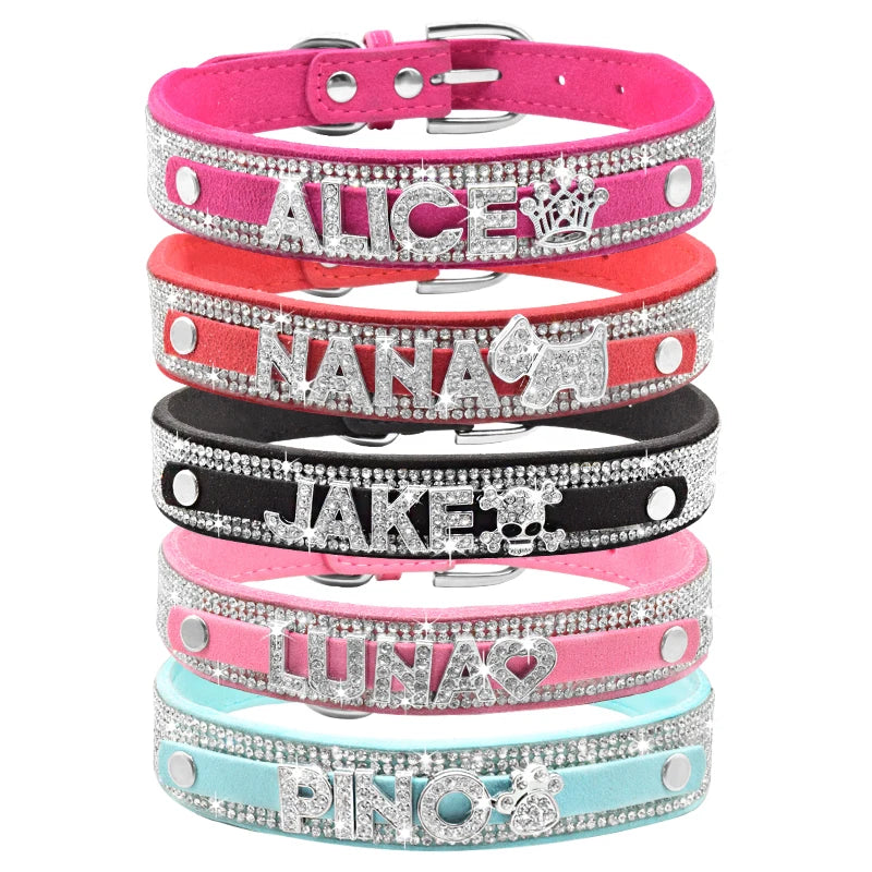 Bling Rhinestone Personalized Collar