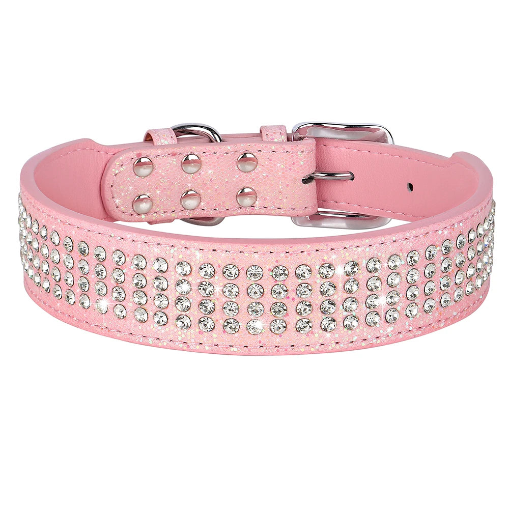 4 Row Rhinestone Collar