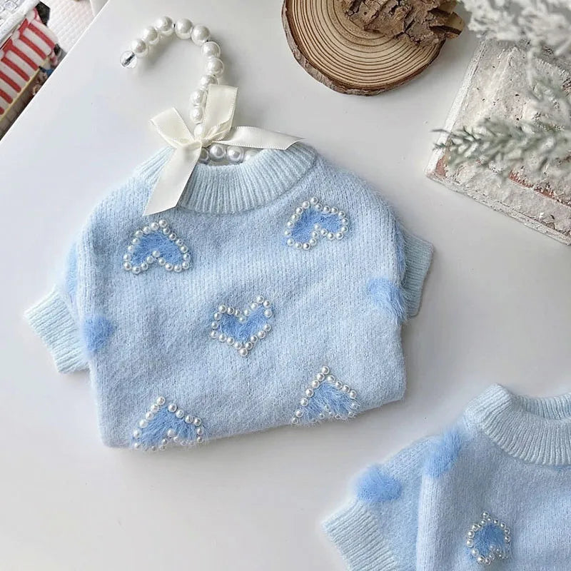 Heart Pearls Sweater