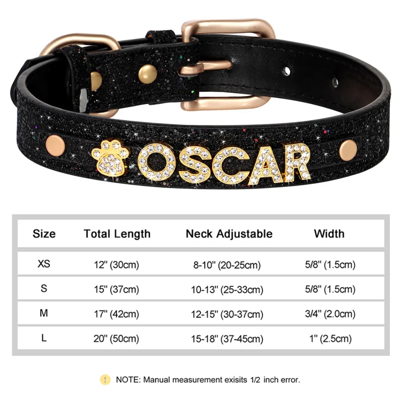 Sparkle Rhinestone Personalized Collar