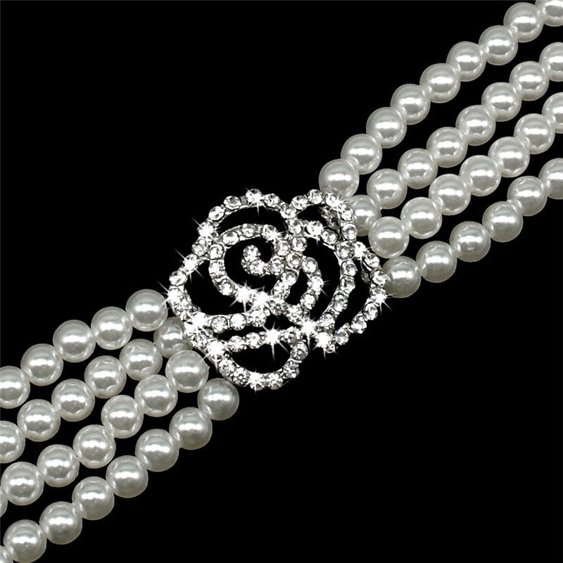 White Rose Necklace