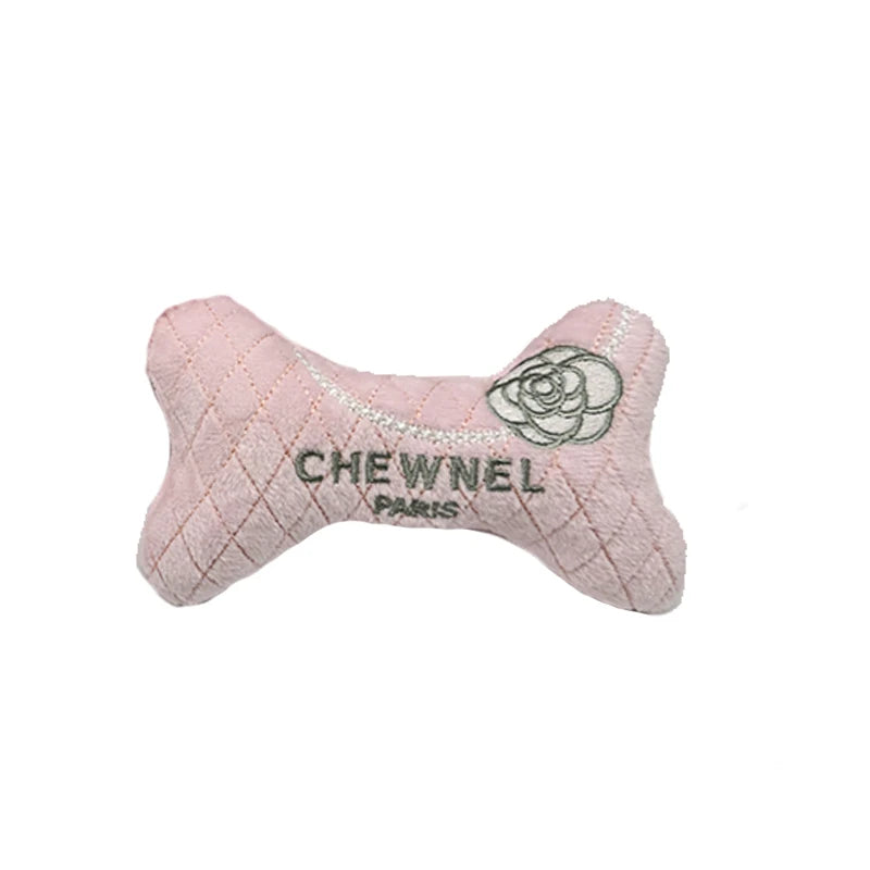 Chewnel Pink Plush Bone Toy