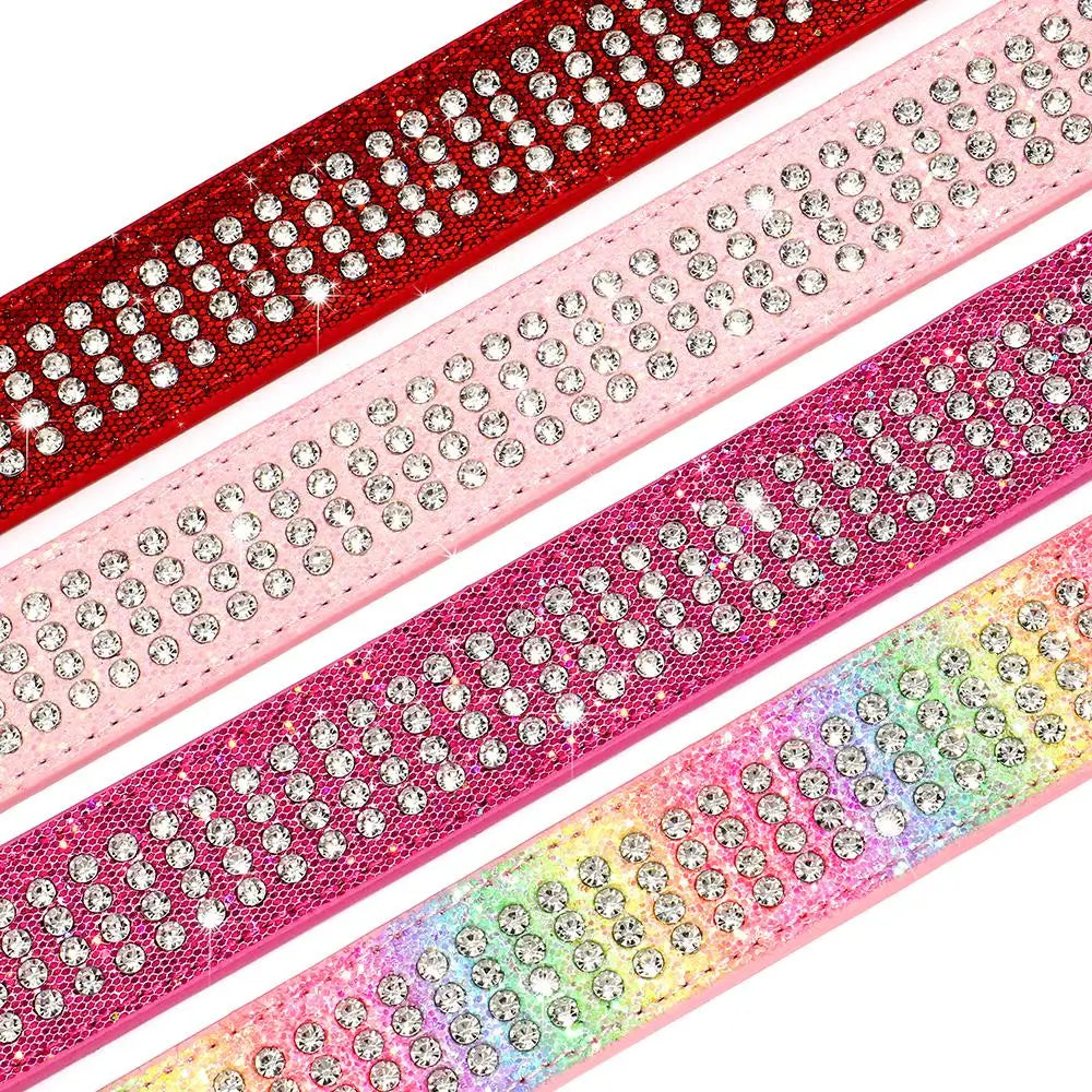 4 Row Rhinestone Collar
