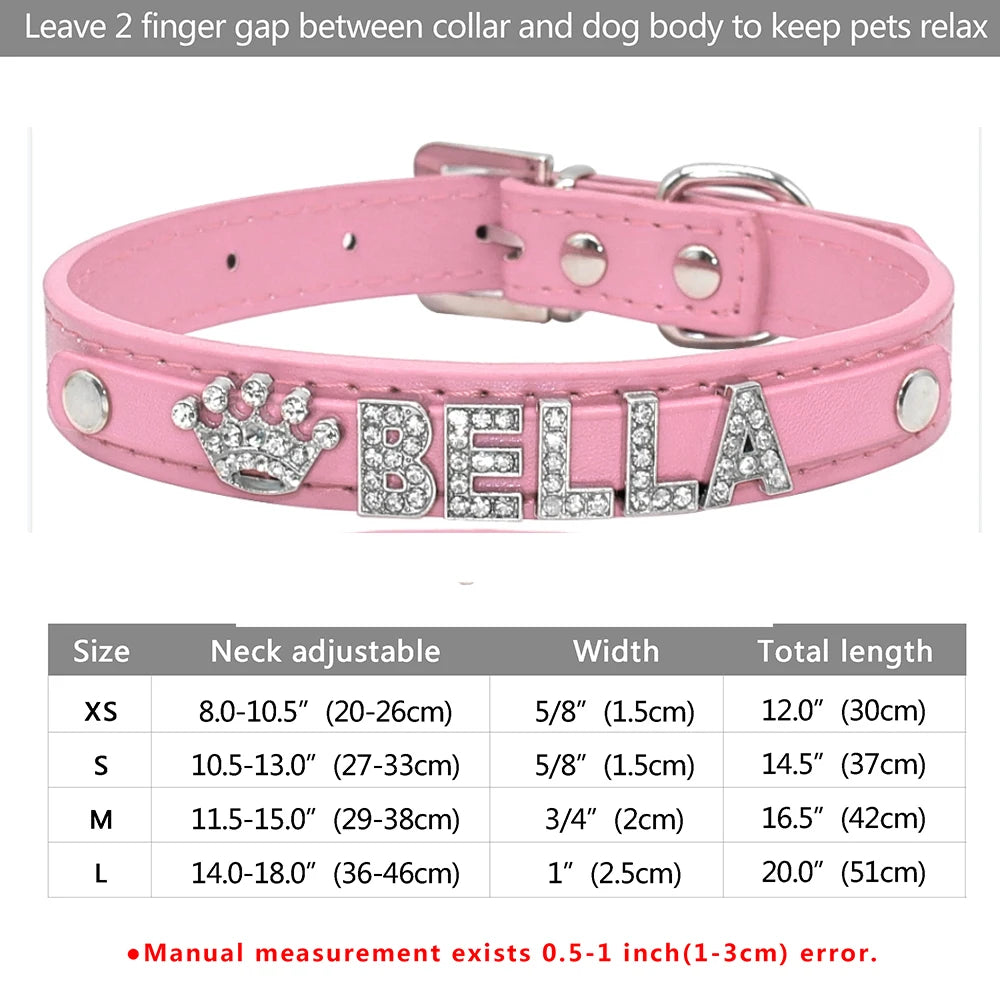 Sparkle Rhinestone Personalized Collar