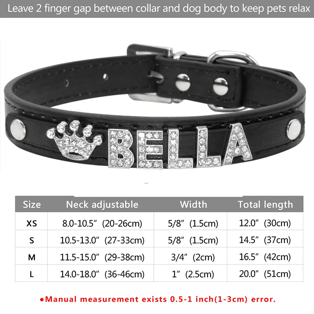 Sparkle Rhinestone Personalized Collar