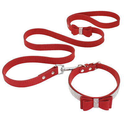 Rhinestone Bow Collar and Leash