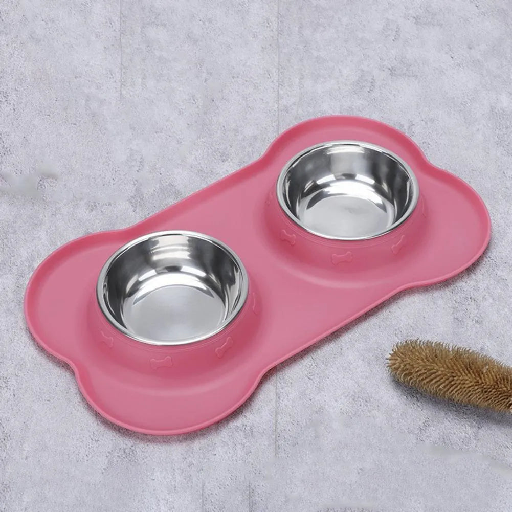 Silicone Dual Dog Bowl