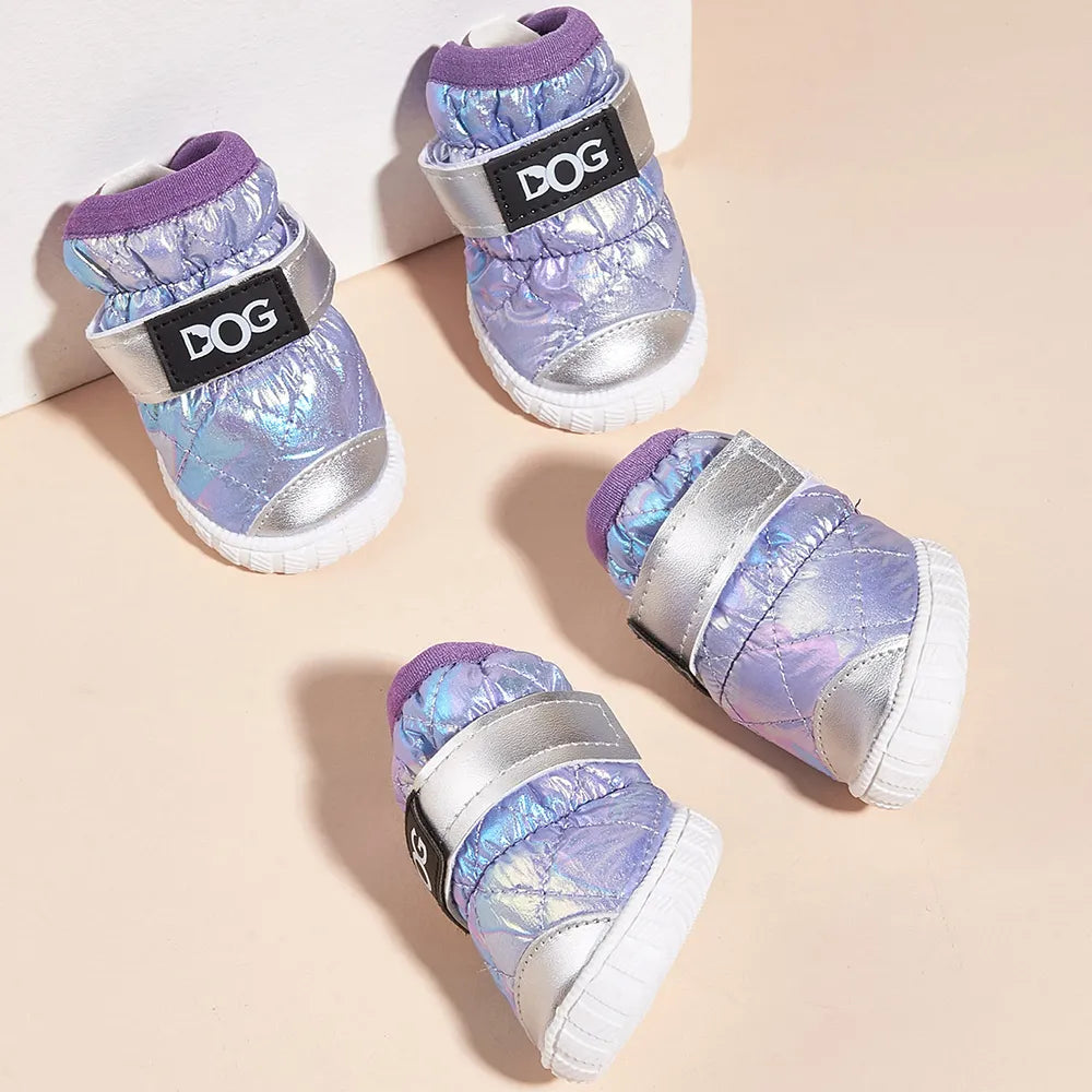 Metalic Fleece Snow Boots