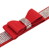 Rhinestone Bow Collar