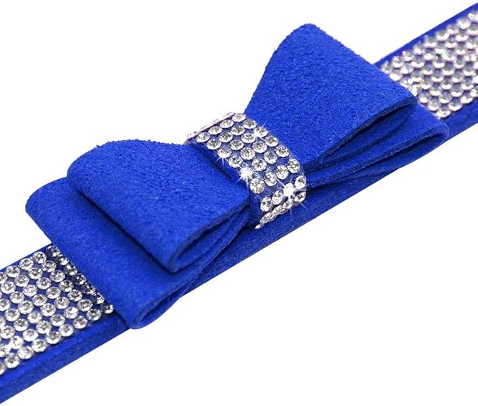 Rhinestone Bow Collar