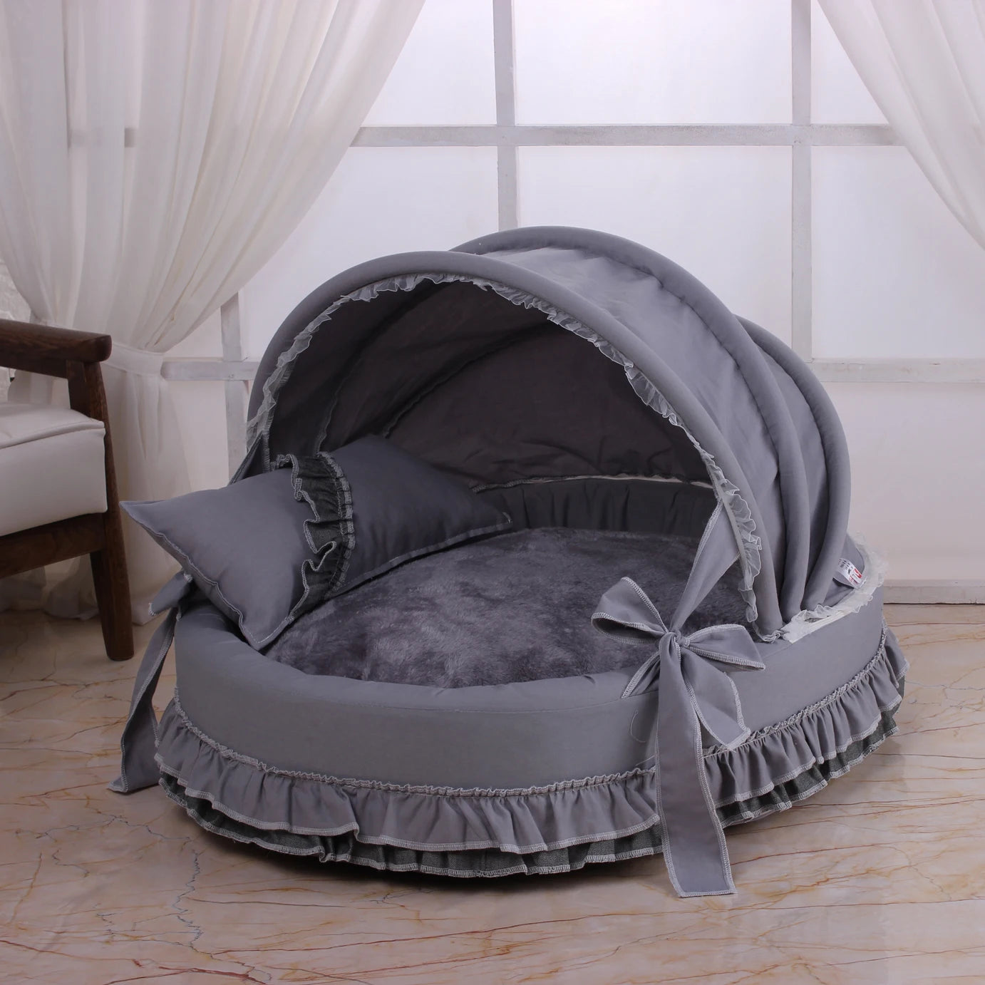 Luxury Royal Dog Canopy Bed