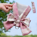 Plaid Bow Harness and Leash