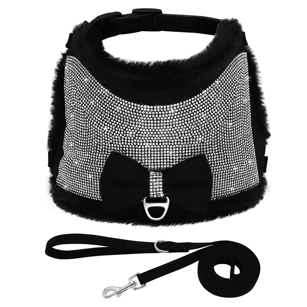 PawFur Rhinestone Harness and Leash