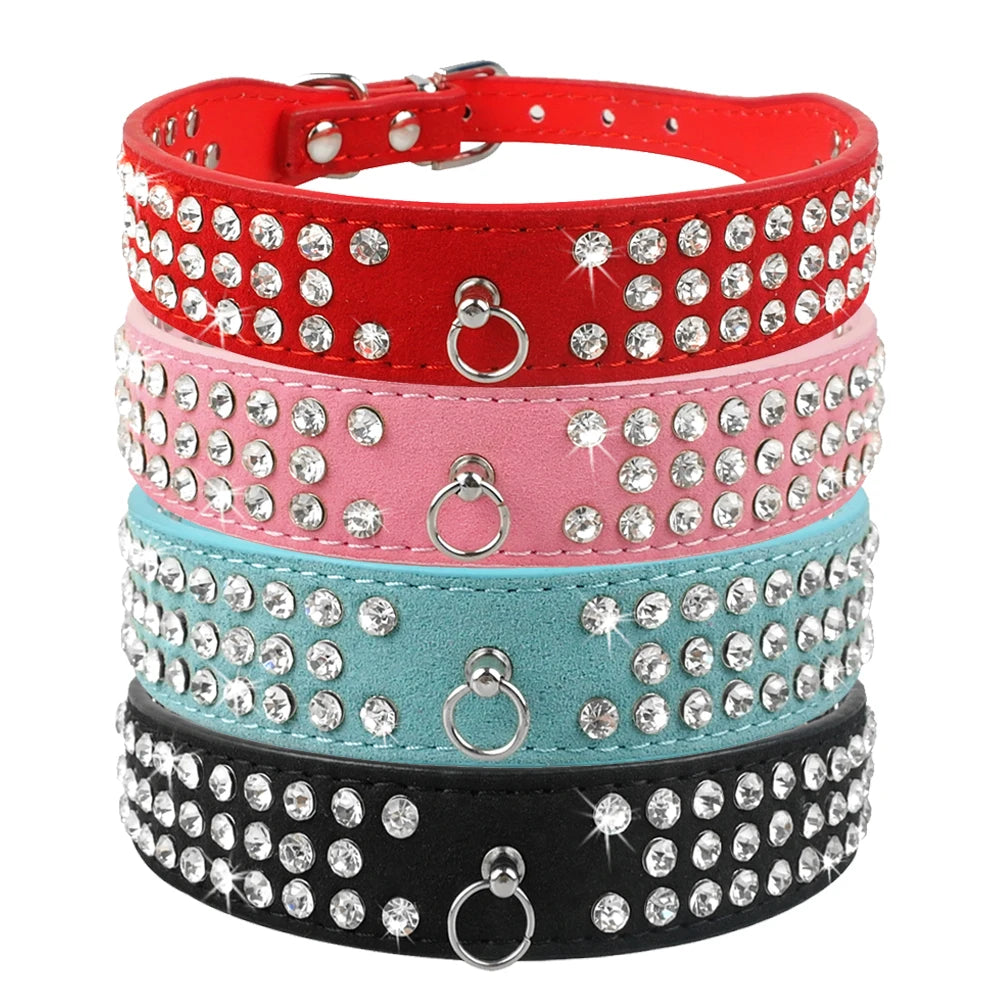 3 Row Rhinestone Collar