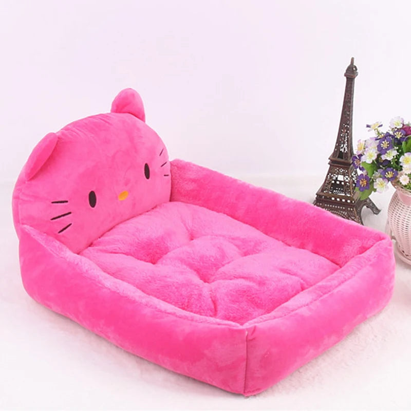 Kitty Plush Dog Bed