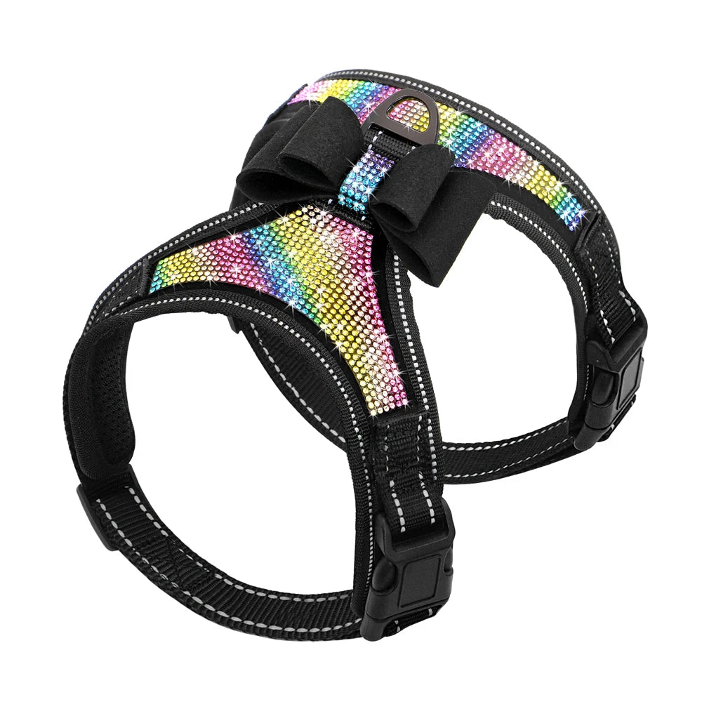 PawLuxe Multicolor Rhinestone Harness