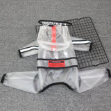 Reflective Transparent Hooded Raincoat Jumpsuit