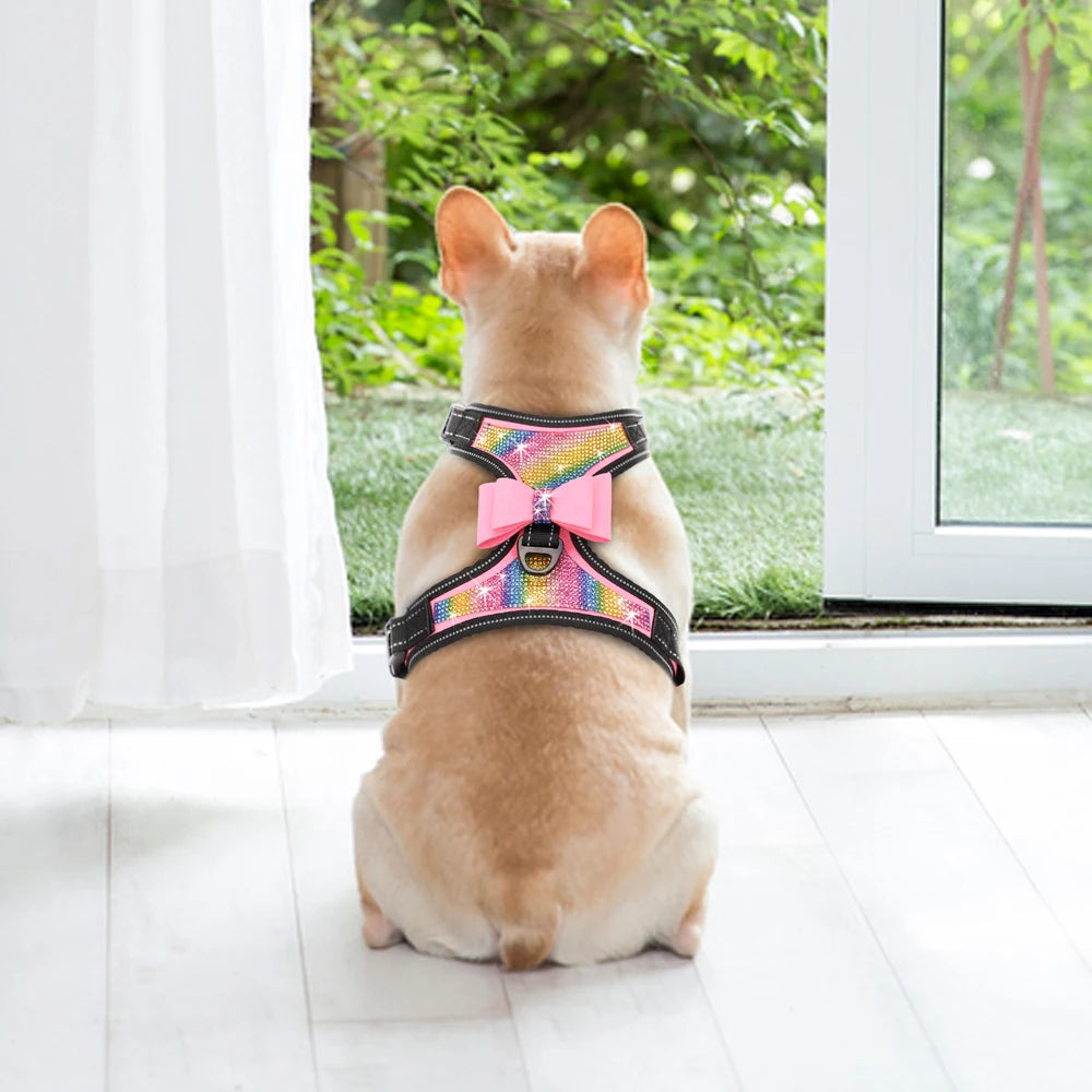 PawLuxe Multicolor Rhinestone Harness