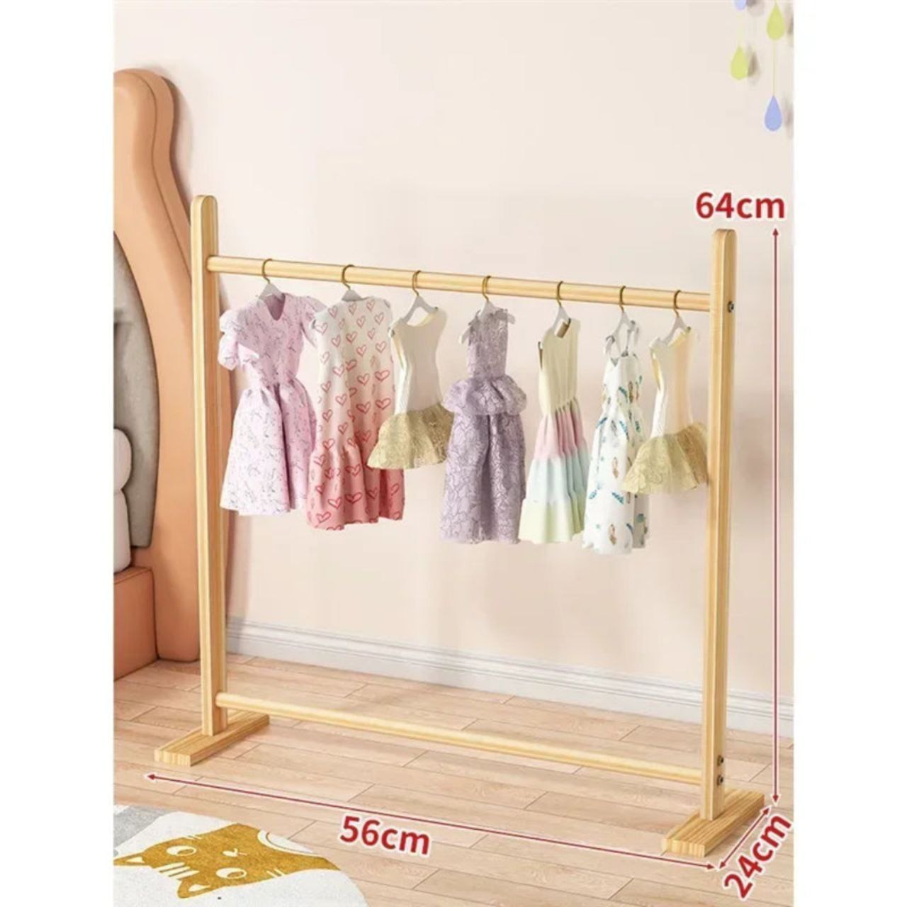 Wooden Dog Clothing Rack