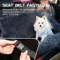 Luxury Plush Pet Car Seat – Portable, Washable, Single or Double Pet Options