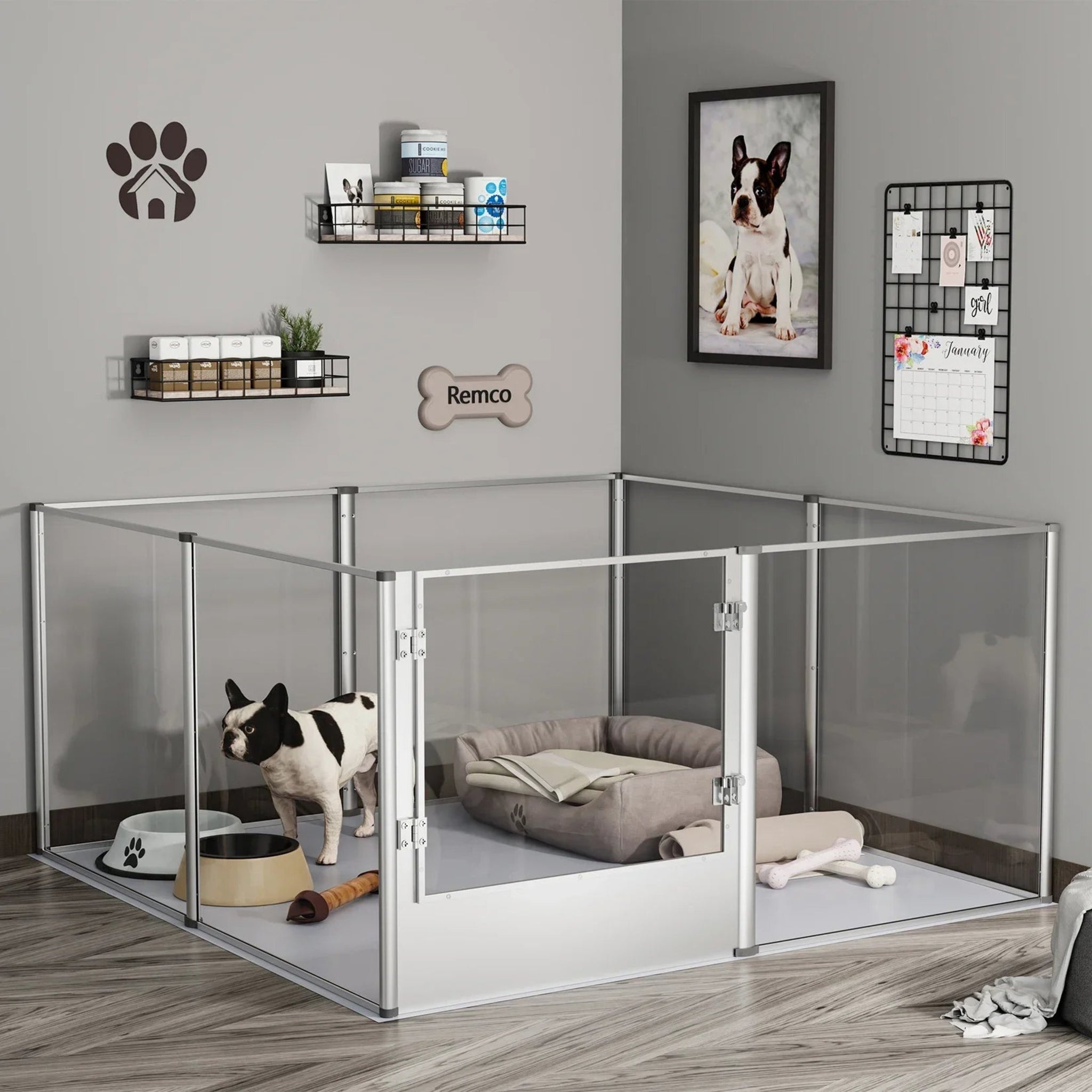 Luxury Clear & Metal Dog Playpen