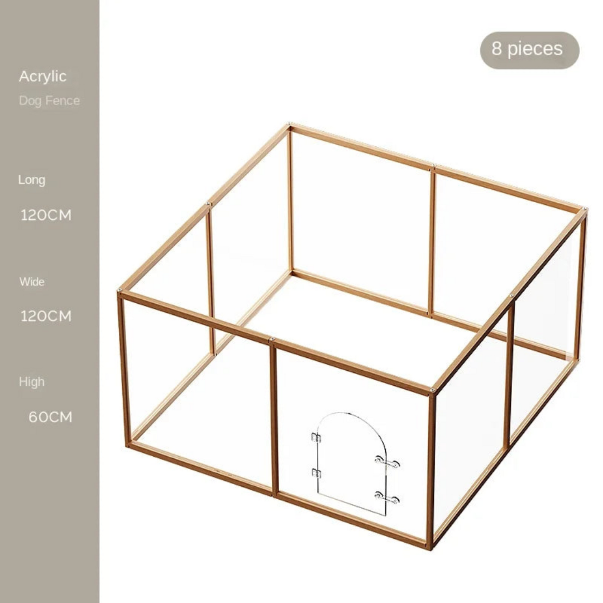 Luxury Acrylic & Wood Dog Playpen