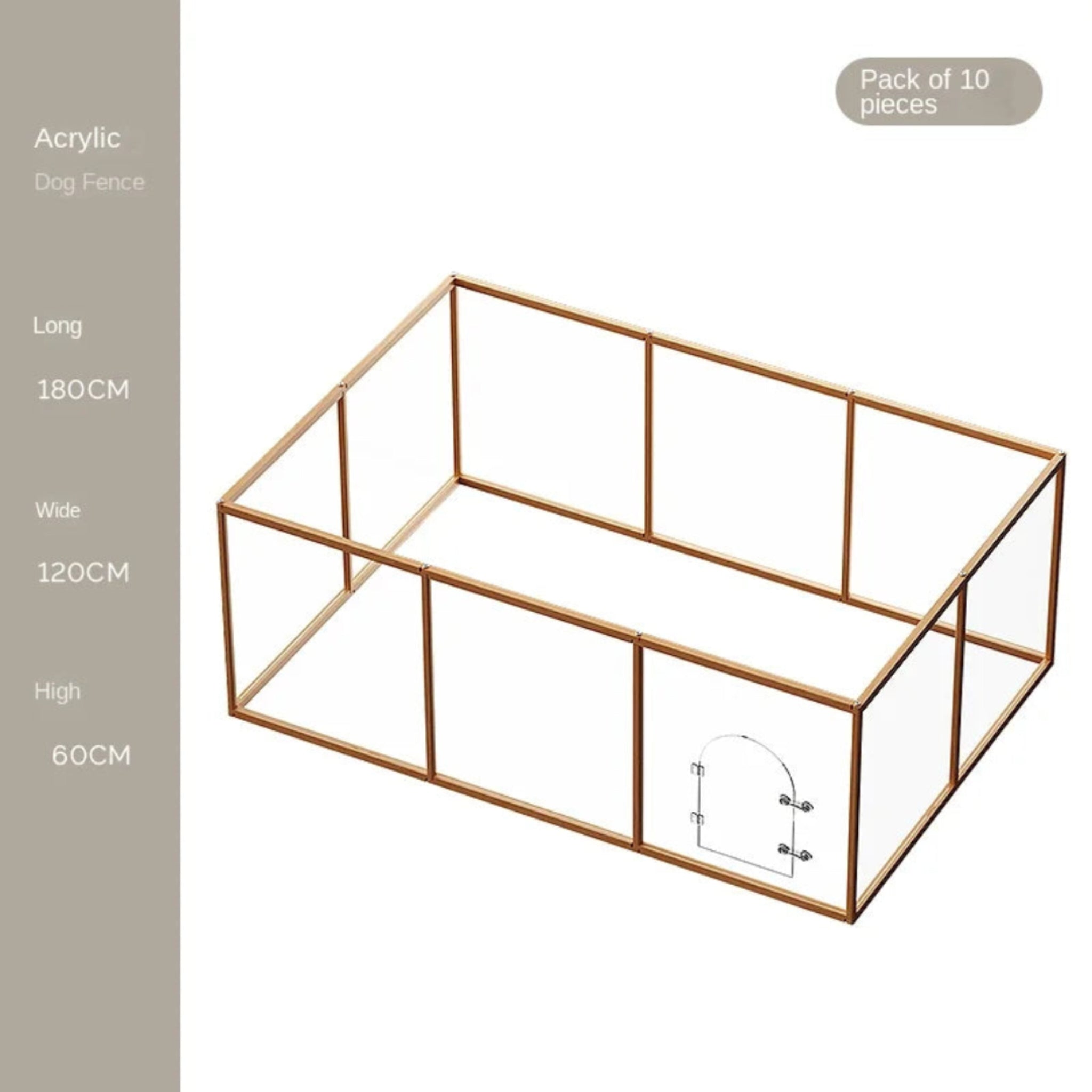 Luxury Acrylic & Wood Dog Playpen