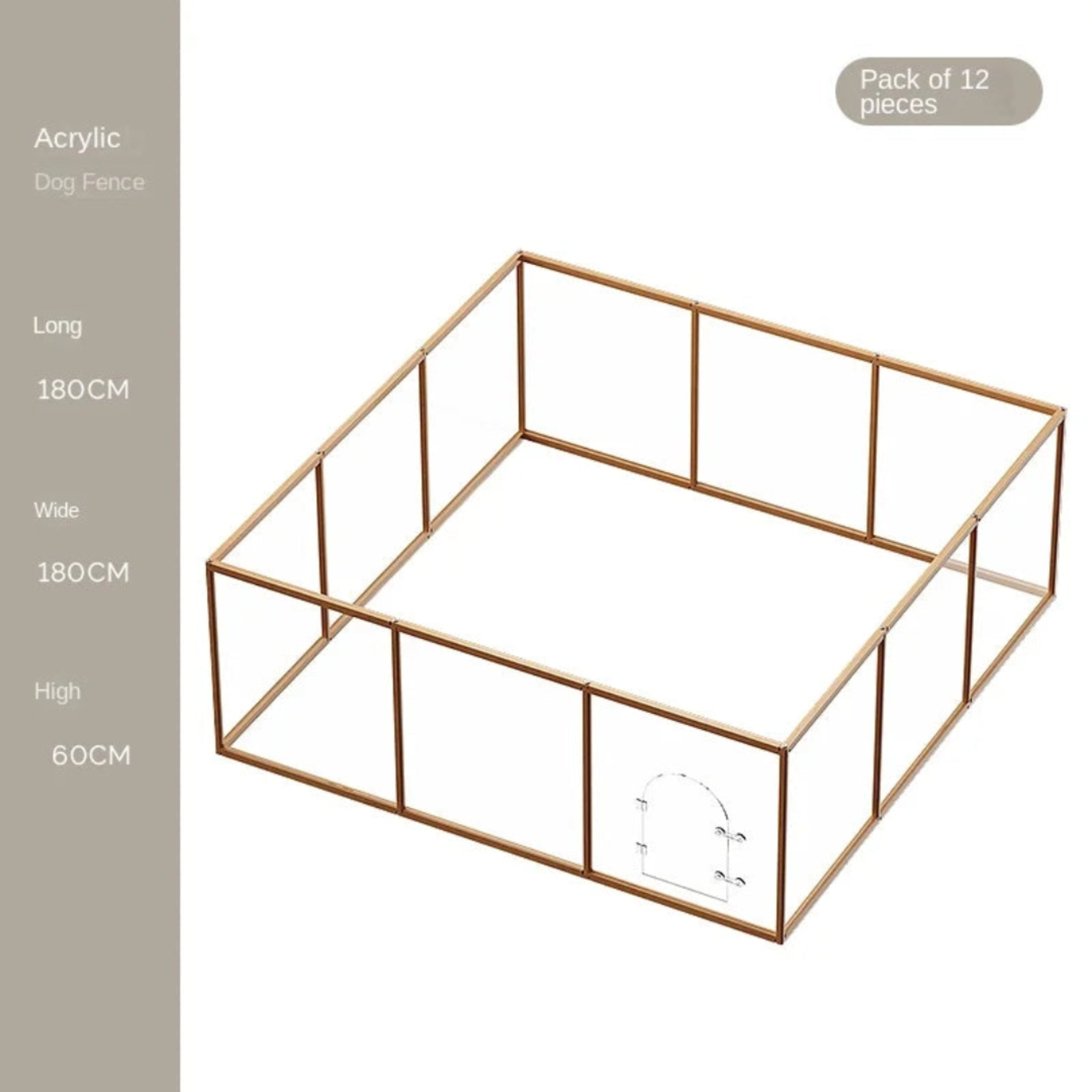 Luxury Acrylic & Wood Dog Playpen