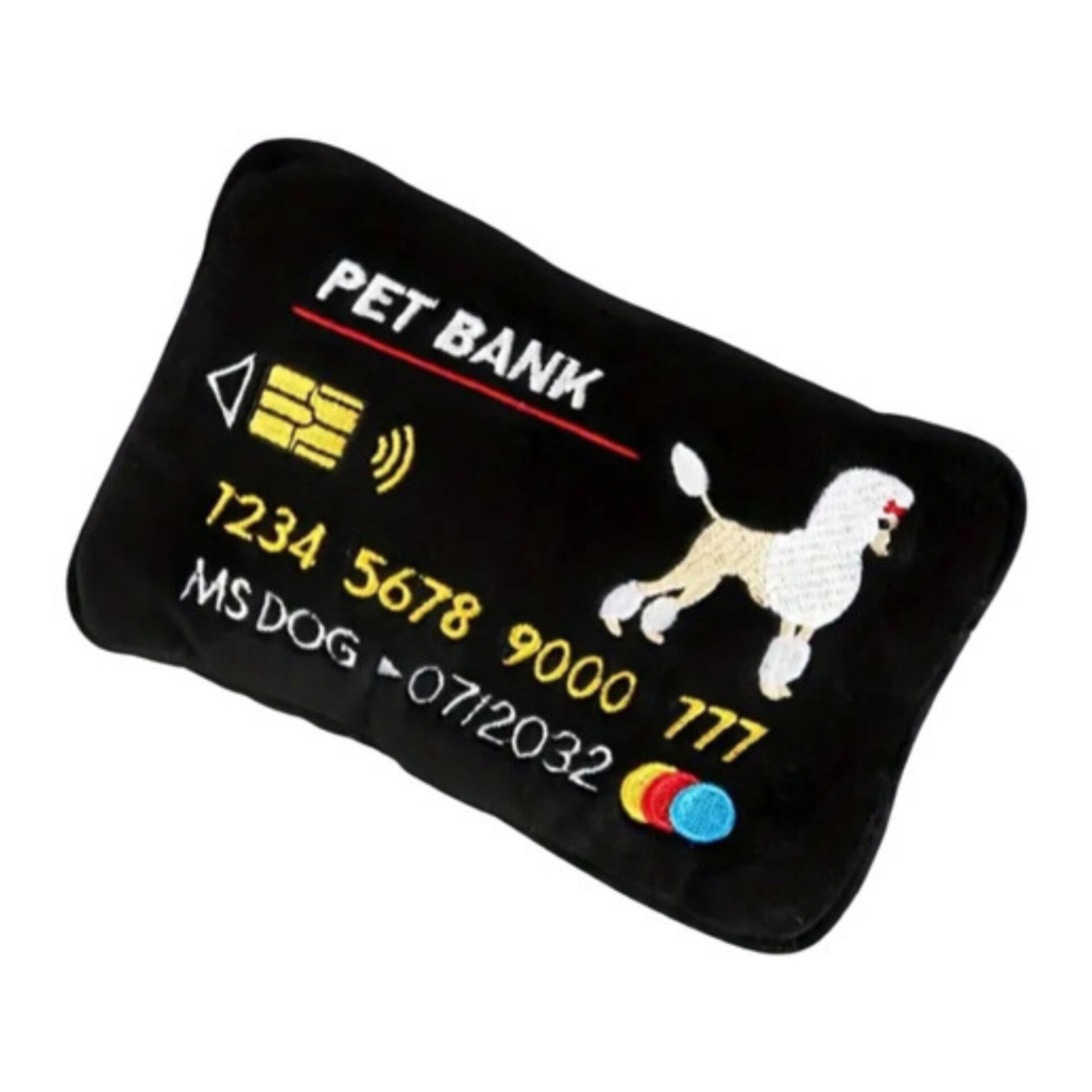 Pet Bank Credit Card Plush Dog Toy