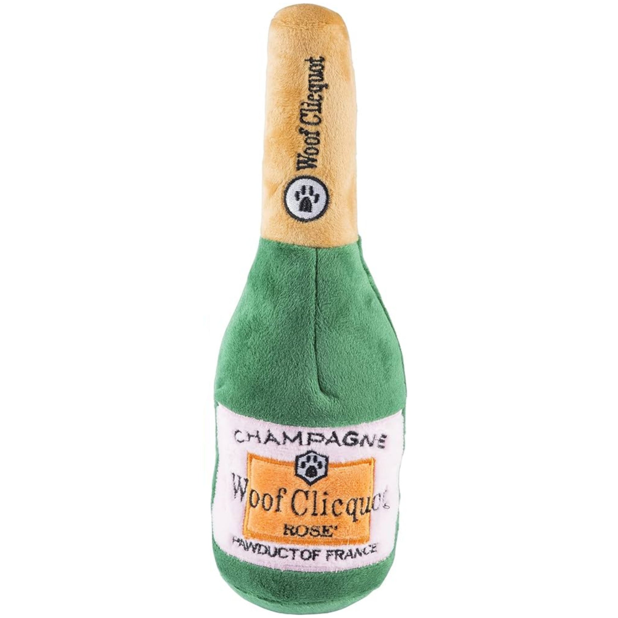 Woof Clicquot Plush Champagne Bottle Dog Toy