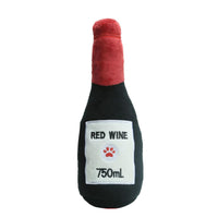 Red Wine Plush Dog Toy