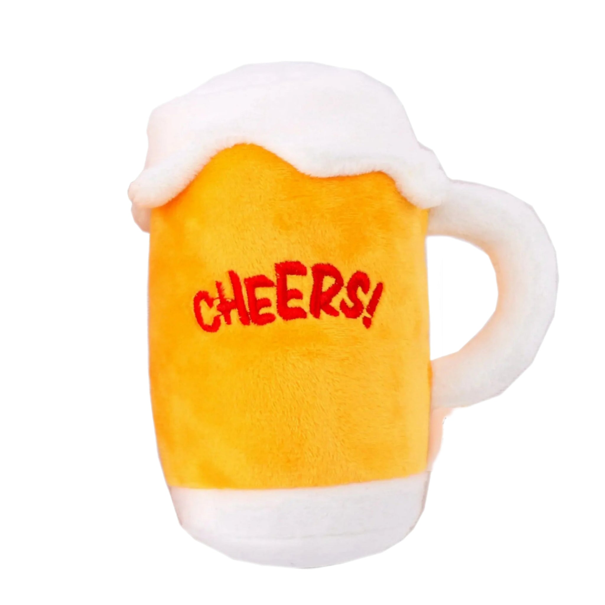 Cheers! Beer Mug Plush Dog Toy