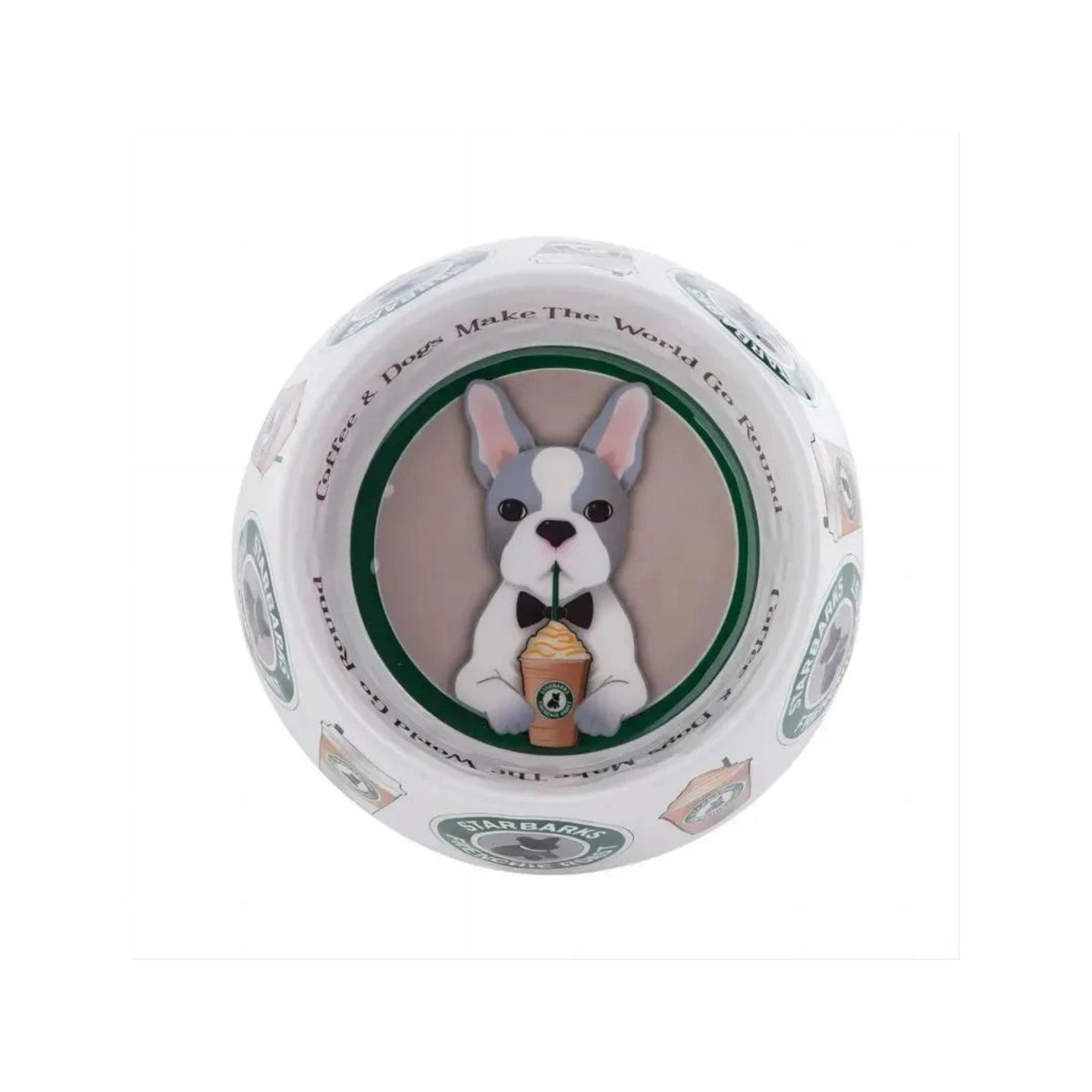 Starbarks Frenchie Roast Dog Bowl