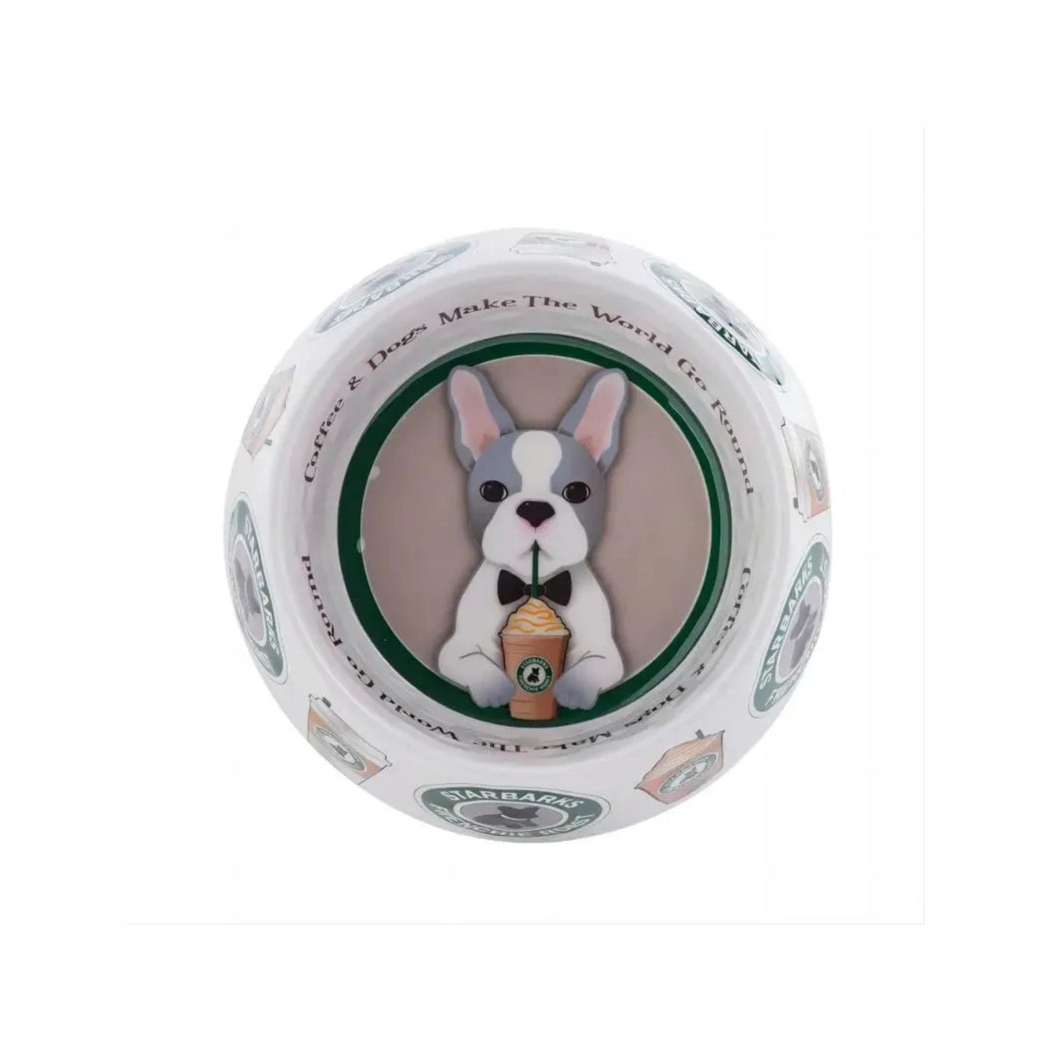 Starbarks Frenchie Roast Dog Bowl