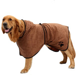 Pawlegent Hooded Dog Bathrobe Towel