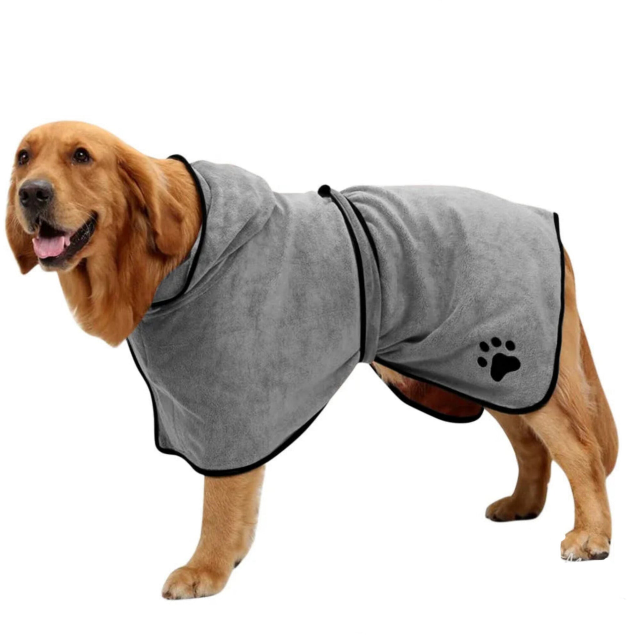 Pawlegent Hooded Dog Bathrobe Towel