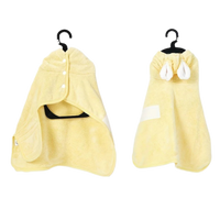 Plush Ears Hooded Dog Bathrobe Towel