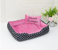 Sweet Dreams Polka Dot Dog Bed