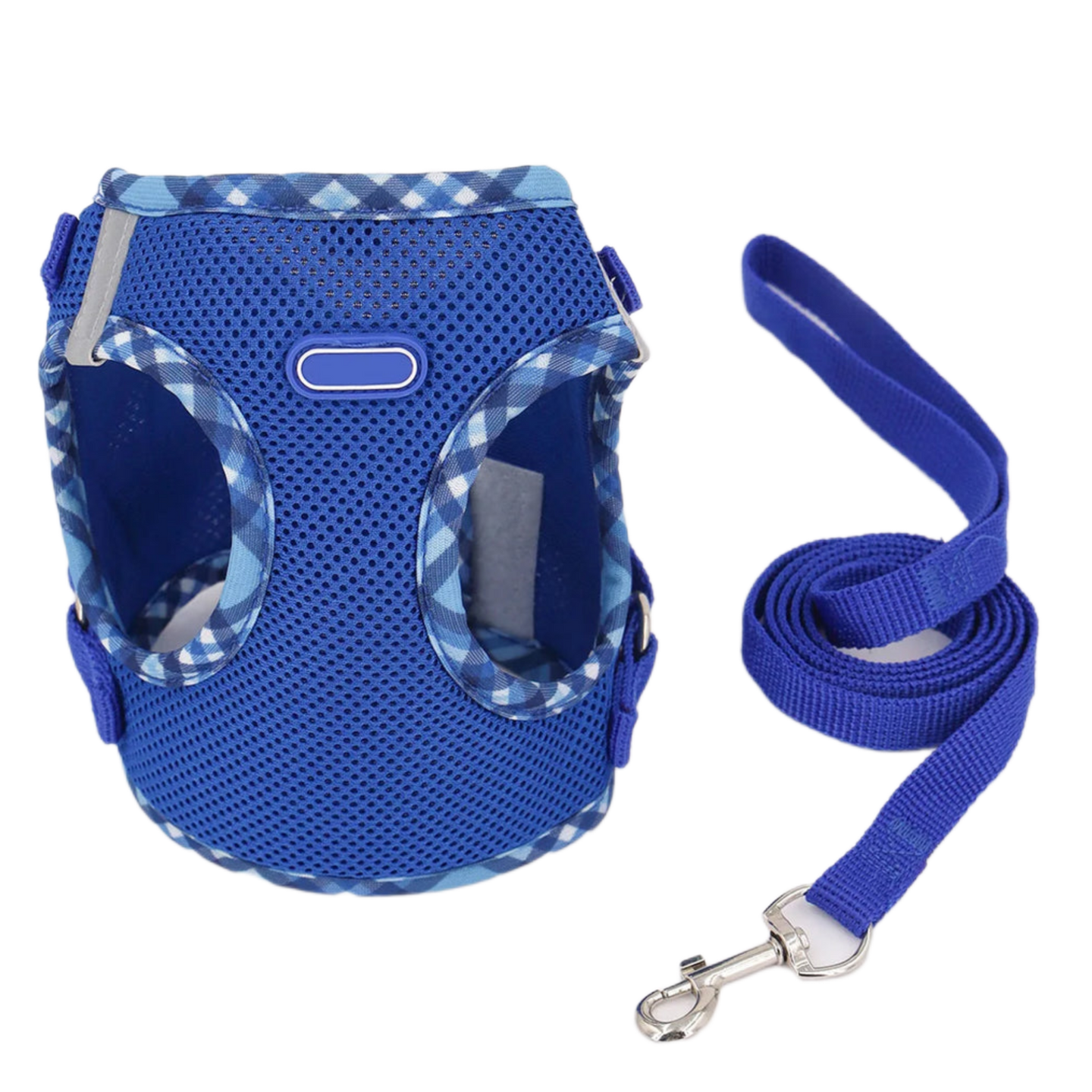 Plaid-Trim Reflective Harness