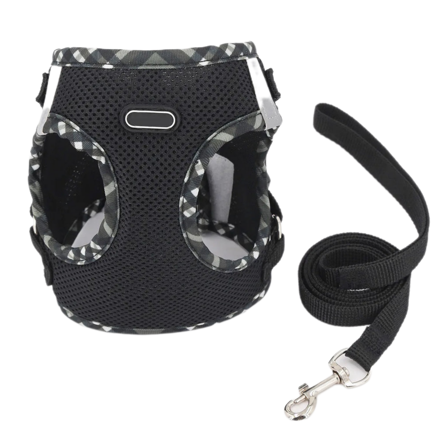 Plaid-Trim Reflective Harness